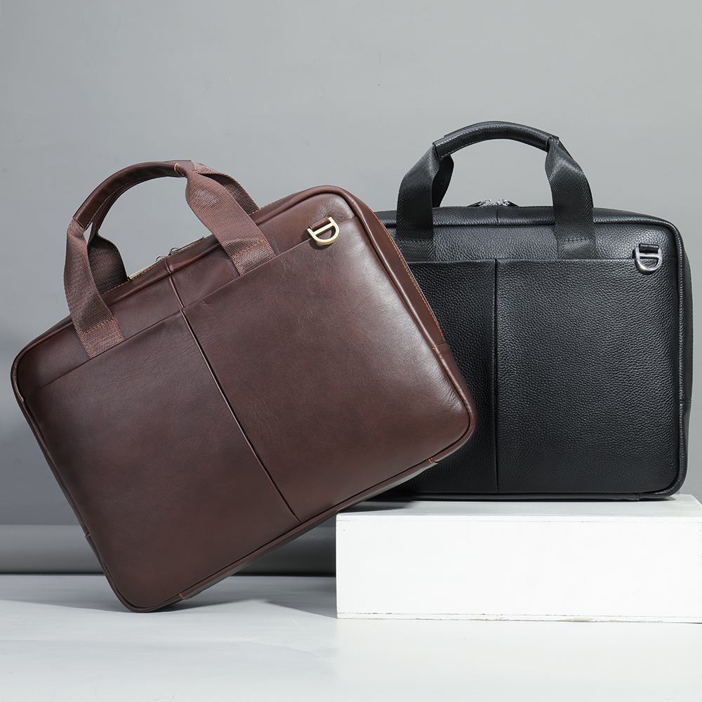 WESTAL Borsa per laptop da 15 pollici per valigette da uomo Valigetta direzionale da uomo in vera pelle Portafolio Borse per computer da uomo d'affari