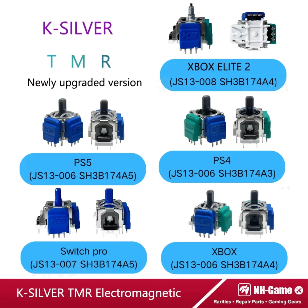 Joystick electromagnético TMR para PS5, módulo de Sensor de palo analógico 3D para mando de Xbox One, 10 Uds./20 piezas Uds.