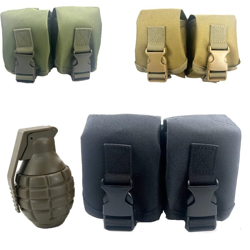 Bolsa táctica Molle para exteriores, bolsa de granada Molle doble individual, herramienta de liberación rápida, Mini bolsa Mag M67 LBT, equipo Airsoft