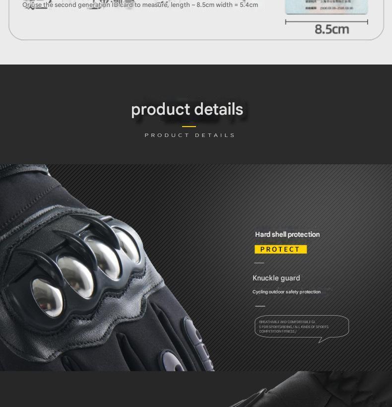 Luvas de motocicleta de couro genuíno de inverno de alta qualidade preto luvas de motocicleta de estrada de corrida