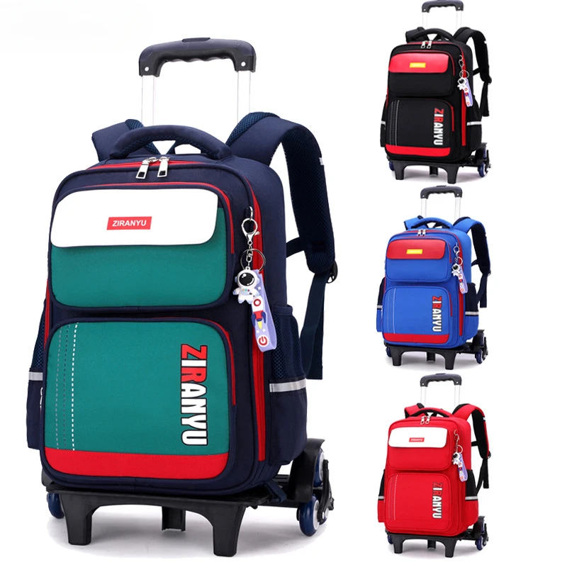Sacs à dos roulants pour enfants de l'école primaire chariot école étudiant sac à dos sac à roulettes retour à l'école sacs à dos avec roues