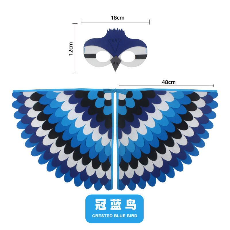 เด็กสัตว์นกปีก + หน้ากากStage PerformanceนกยูงนกฮูกParrot Bird Felt Capeฮาโลวีนนกคอสเพลย์เสื้อคลุมสําหรับชายหญิง
