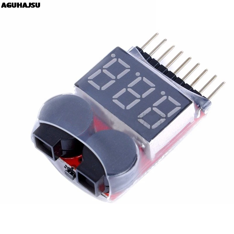 1pcs 1-8S LED Alarme de campainha de baixa tensão Lipo Indicador de tensão Verificador