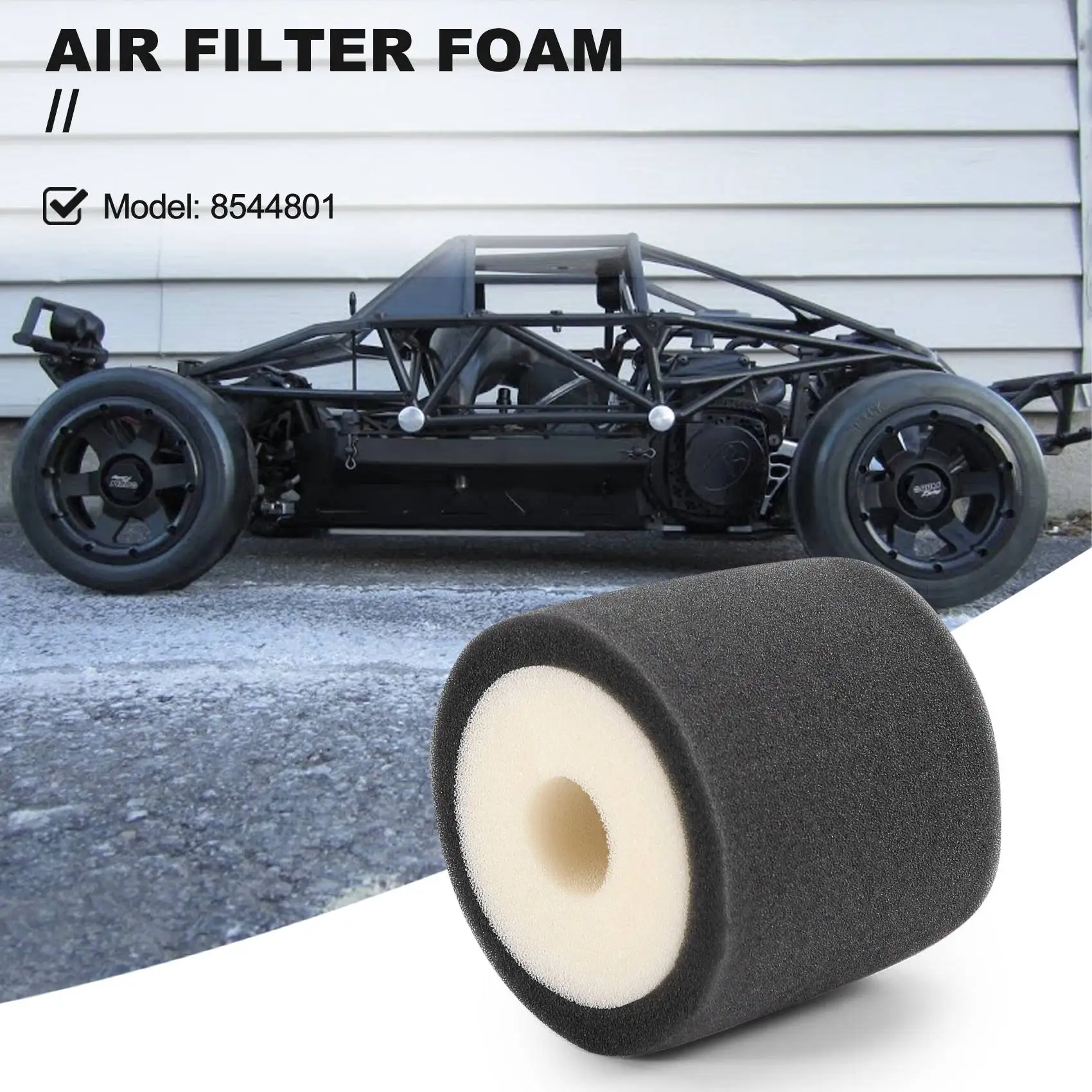 BABQ for 1/5 Baja Air Filter Foam Upgraded for 5B 5T SC RC King Motor Rovan Remote Control Filtration Cotton Part