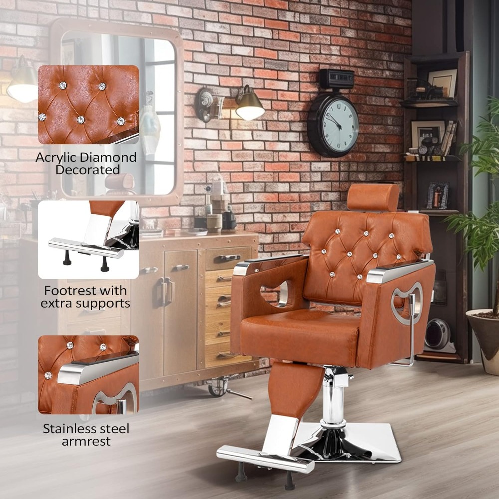 Versatile Reclining Salon Chair for Hair Stylists, Shampoo, Hairdressing, Makeup, Braiding, and Beauty Spa Equipment