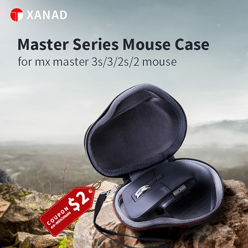 XANAD Cứng EVA Dành Cho Chuột Logitech MX Master 3/Sư 3S/Master 2S Chuột Không Dây Du Lịch mang Theo Túi Bảo Vệ