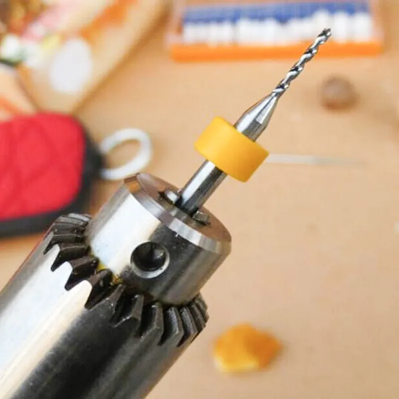 Mini CNC PCB Drill Bit Set 10pcs 0.1-1.2mm Carbide Gun Drill Bit 1/8'' Shank for PCB Printed Circuit Board Hole Drilling Cutter