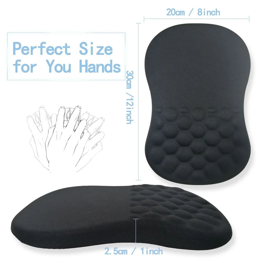 Tappetino per mouse ergonomico per poggiapolsi Comodo supporto per il polso Tappetino per mouse in cotone ad alta memoria elastica antiscivolo per computer portatile PC