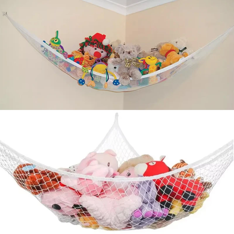 Cute Children Bedroom Storage Decoration Toys Storage Hammock Net Stuffed Animal Toy Hammock Organize Storage Mesh Holder Swing