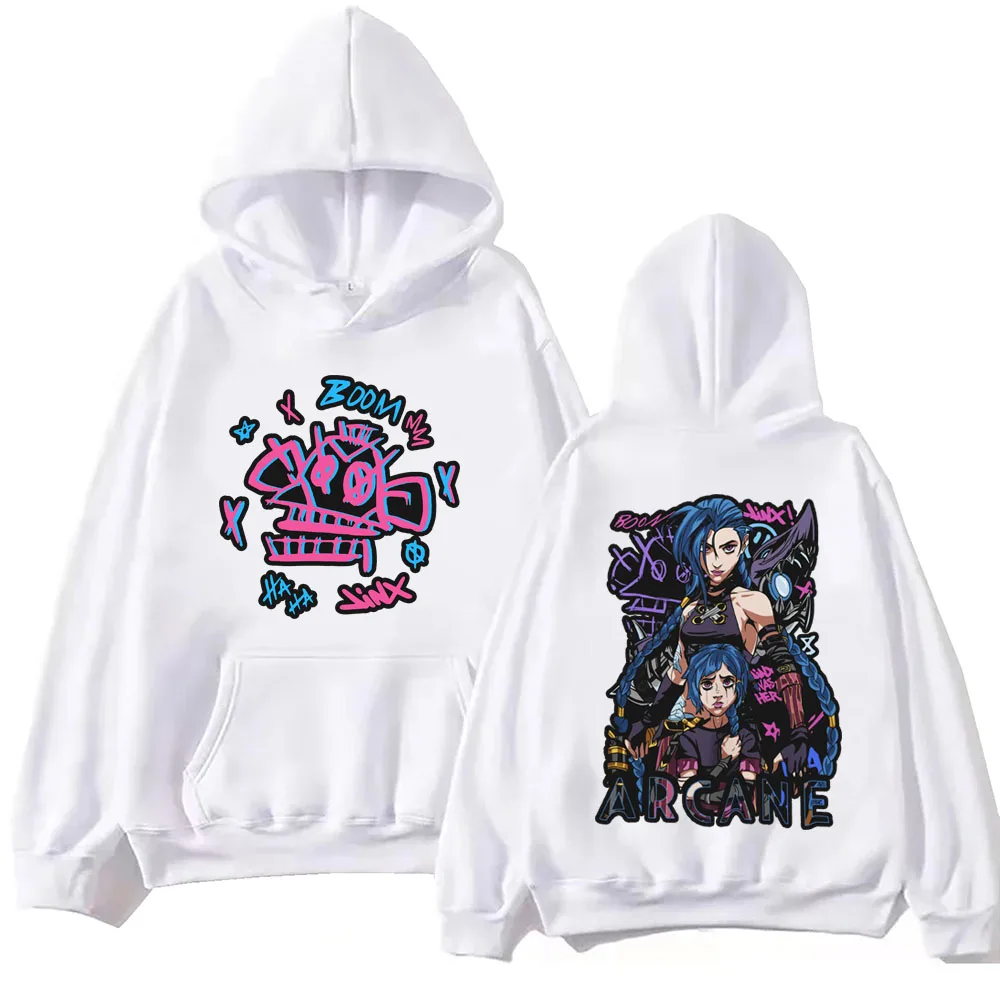 Hot GAME Anime Arcane 까마귀 하라주쿠 힙합 풀오버 탑 스웨트 팬 선물