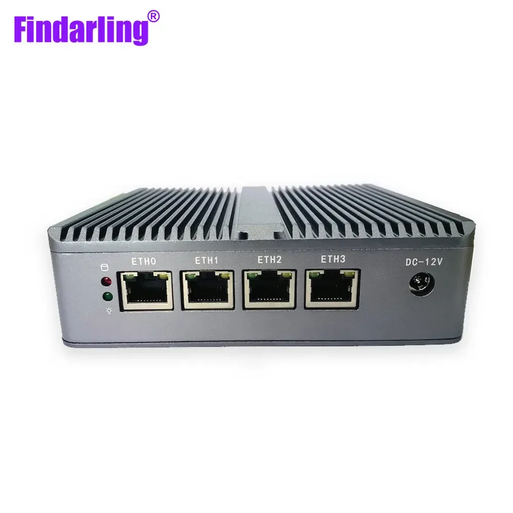 Мини-роутер CPU E3825 Pfense, 4*1000M NIC I211 Lan, Поддержка HDD SSD Linux ,HD VGA двойной дисплей, безвентиляторный настольный компьютер