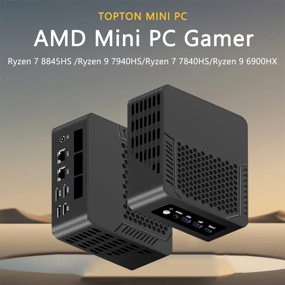 Mini PC AMD 9 7940HS R9 8945HS 32GB DDR5 RAM 1TB NVME SSD Mini PC Dual HDMI/ WiFi6/ BT/ Home/Game/Build-in Power Supply Computer