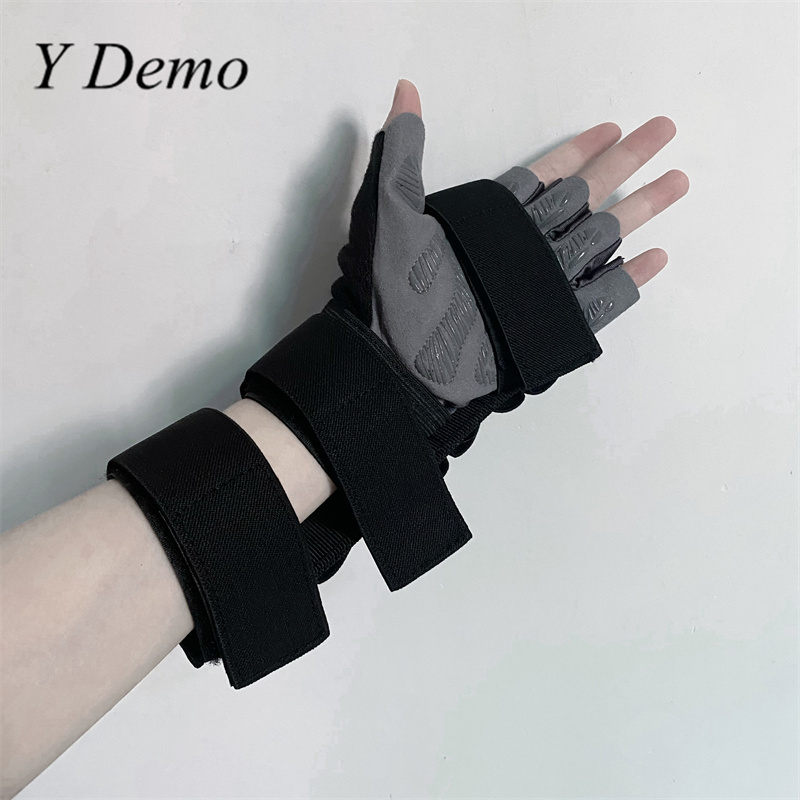 Y Demo estilo Ninja manga de brazo multifunción Techwear correas de hebilla pulsera guantes ropa de calle accesorios ajustables al aire libre