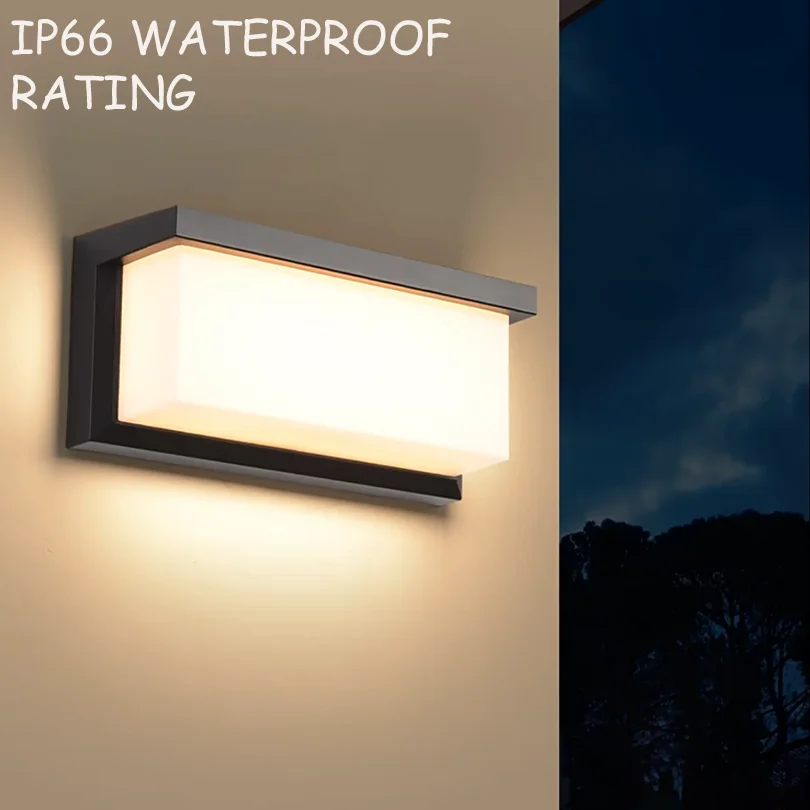 Zewnętrzna lampa ścienna LED Wodoodporna zewnętrzna lampa LED Radarowy czujnik ruchu Lampa zewnętrzna do balkonowych oświetlenia ogrodowego Oświetlenie zewnętrzne
