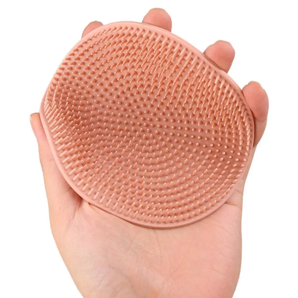 Cepillo de limpieza de ducha de silicona para todo tipo de piel, champú de baño, removedor de exfoliante corporal, masaje exfoliante Bru W6N3