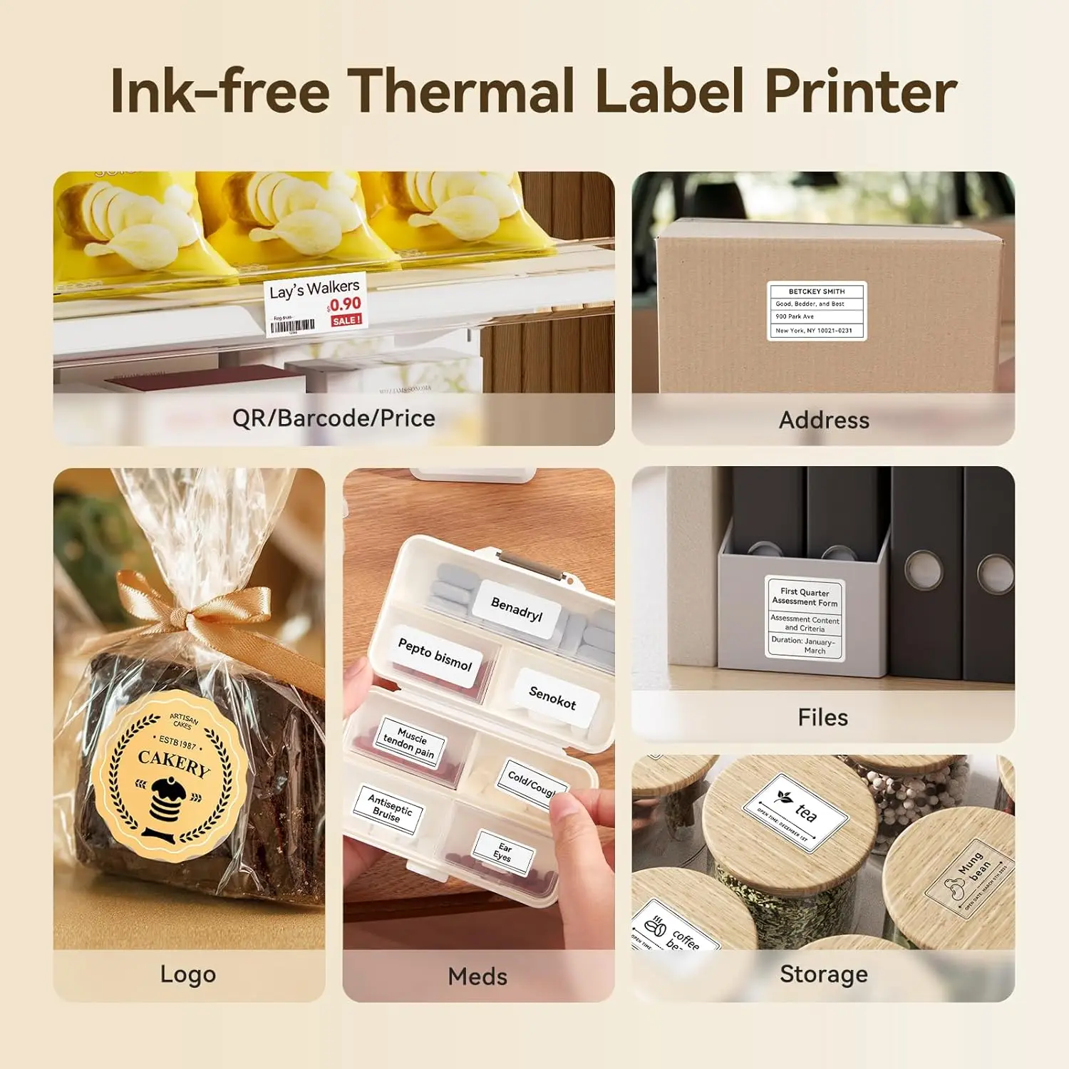 Niimbot 200dpiB21 300dpi B21PRO Label Maker Tag Price Impressora de etiquetas térmicas portátil com etiquetas fotográficas brancas para padaria/negócios