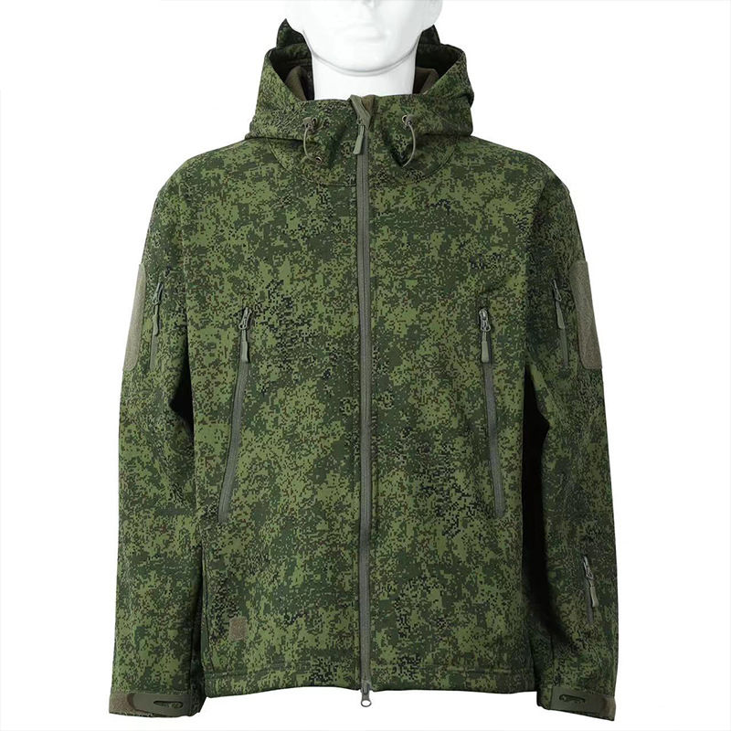 Herren-Softshell-Jacken mit Reißverschluss, taktische wasserdichte Winter-Windjacke, Übergröße, Herren-Kapuzenmantel, Nylon-Bomber-Fleece-Pulloverjacke