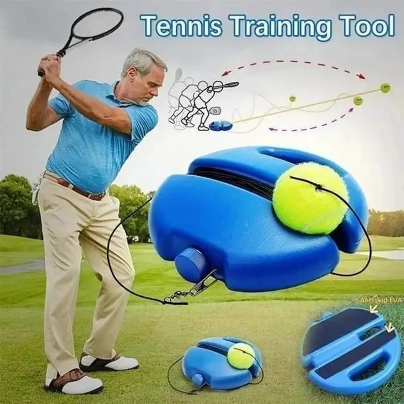 Profesjonalne przyrządy do treningu tenisa, podstawy z elastyczną linką, trening z piłką, samodzielny trening, trener tenisowy z automatycznym odbiciem, narzędzie do treningu tenisa.