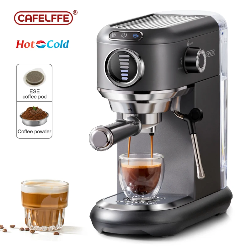 Cafe Cappuccino Espresso maschine Inox halbautomat ische Kaffee maschine Ese Pod & Pulver Edelstahl Dampf heiß/kalt Cafetera