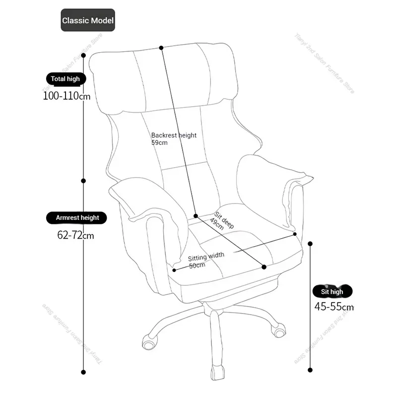 Modern Relaxing Office Chairs Gaming Computer Swivel Ergonomic Office Chairs Recliner Adjustable Office Furniture Cadeiras LLOC