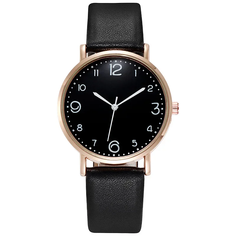 Nuevo reloj de aleación de cuarzo de lujo para mujer, reloj de pulsera informal con esfera de acero inoxidable a la moda para mujer, reloj de pulsera de cuero Zegarek Damski