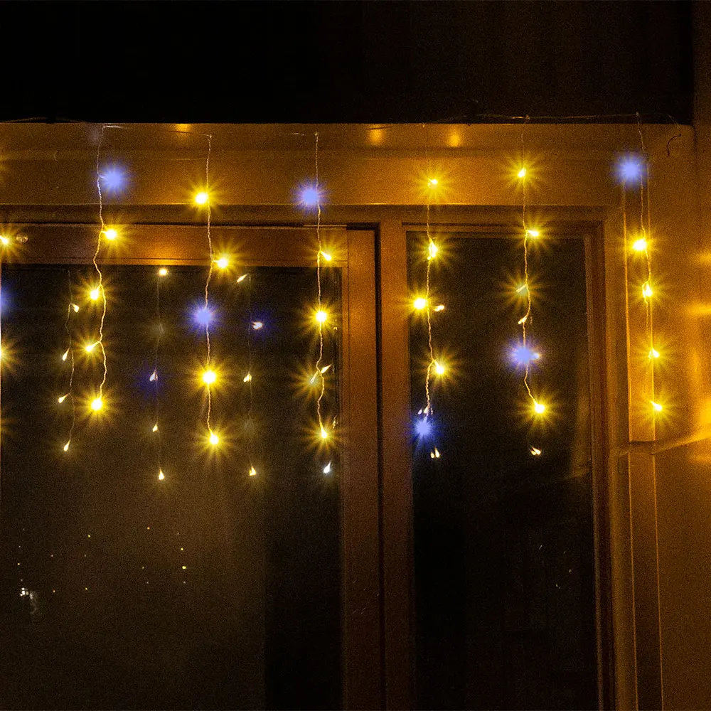 6 M/12 M LED Icicle String Lights Icicle Fairy Light กลางแจ้ง Garland สําหรับคริสต์มาสปีใหม่งานแต่งงานสวนตกแต่ง Patio