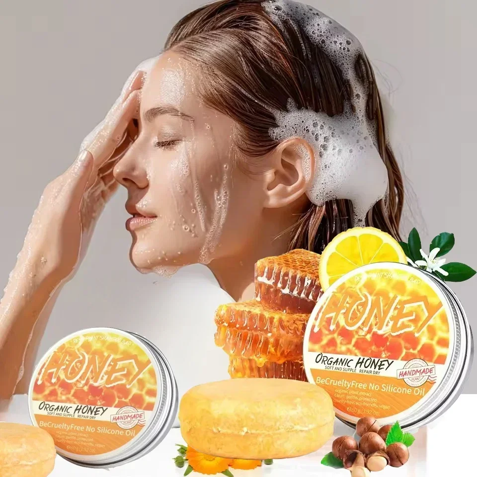 Natural honey shampoo plant essence extract refreshing shampoo  soft hair dandruff and oil removal