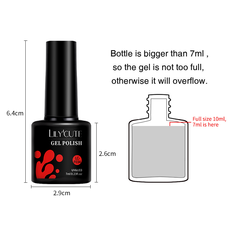LILYCUTE-esmalte en Gel para uñas, barniz semipermanente para manicura, con LED UV, 129 colores, 7ML