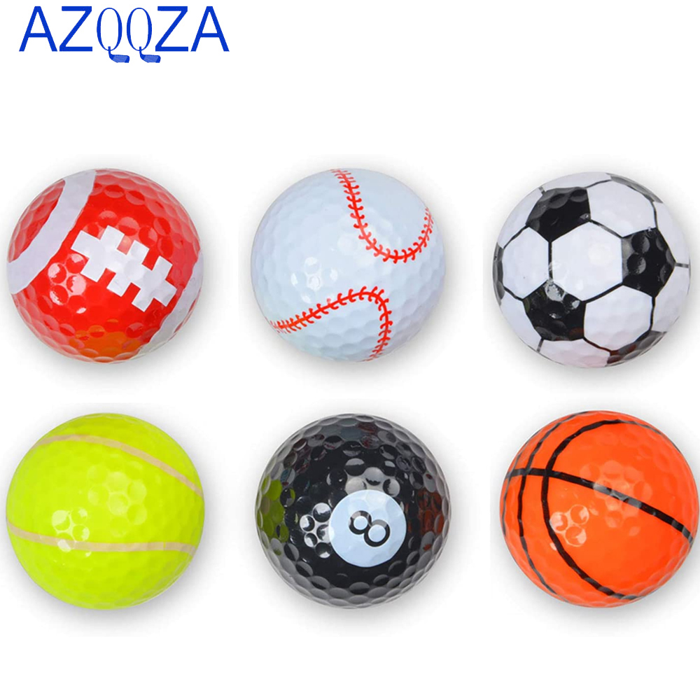 Pelotas de Golf para entrenamiento, regalo deportivo, rango de práctica, novedad para golfista, niños, colorido, bonito personaje personalizado para interiores, 6 uds.