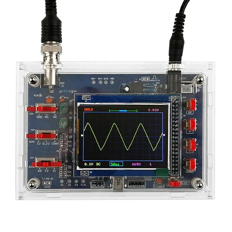 DSO138 Kit oscilloscopio digitale Circuito elettronico microcontrollore fai-da-te adatto per kit di formazione per l'insegnamento elettronico