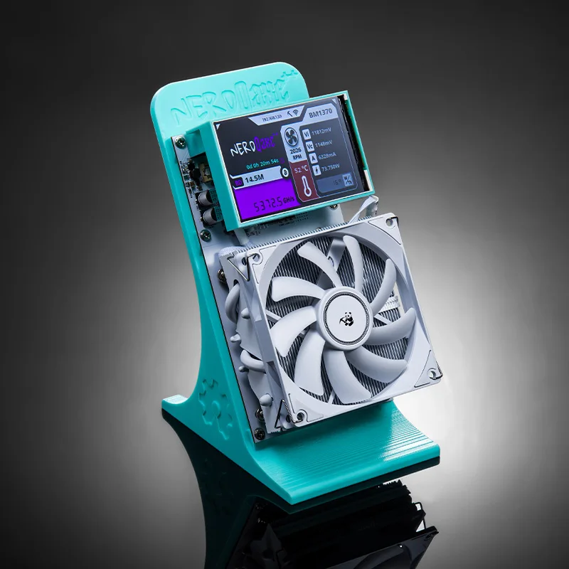 Fabriek Bitaxe NerdQaxe++ 4.8TH/s Bitcoins Miner BM1370 Asic Chip Solo BTC 68W 2.4G WiFi Open-Source Mijnbouwmachine