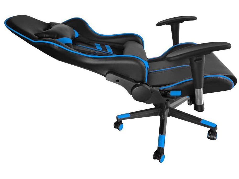 Cadeira Gamer Reclinável Preto e Azul GAM-AZ1 AC Comercial