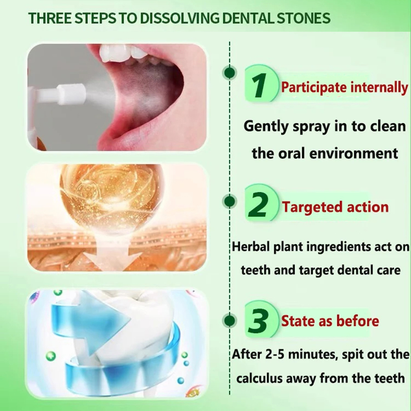 Removedor de cálculo Dental, Spray blanqueador de dientes, cuidado del aliento fresco, pasta de dientes, limpieza, higiene bucal, eliminación de halitosis, manchas de placa