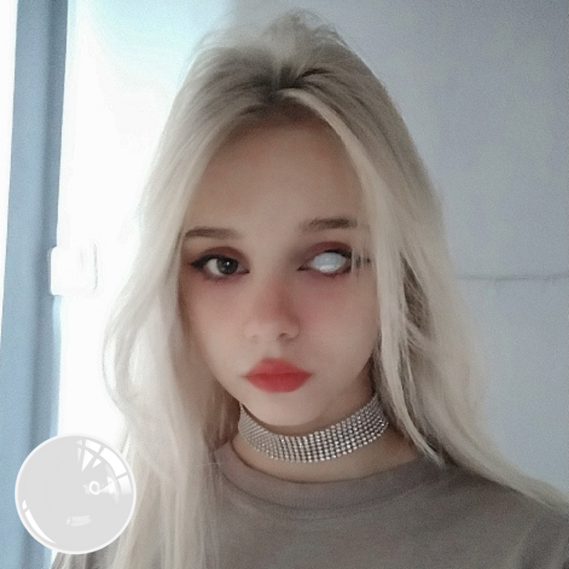 UYAAI 2 Stück Halloween bunte Kontaktlinsen Anime Cosplay Augenlinsen bunte Linsen Linsen weiß schwarz rote Linsen