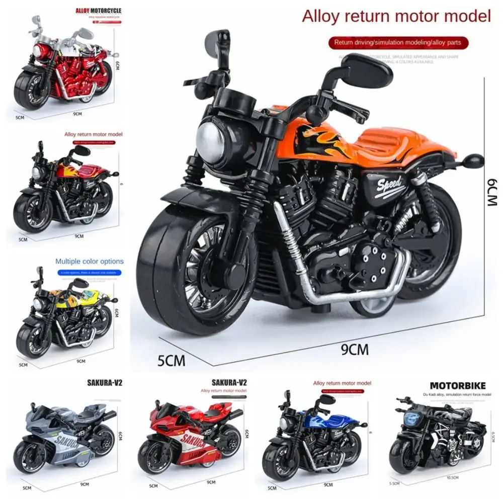 Pull Back Car Pullback Motorcycle Model Simulation Mini Simulation Locomotive Model Locomotive Alloy Motorcycle Action Figures