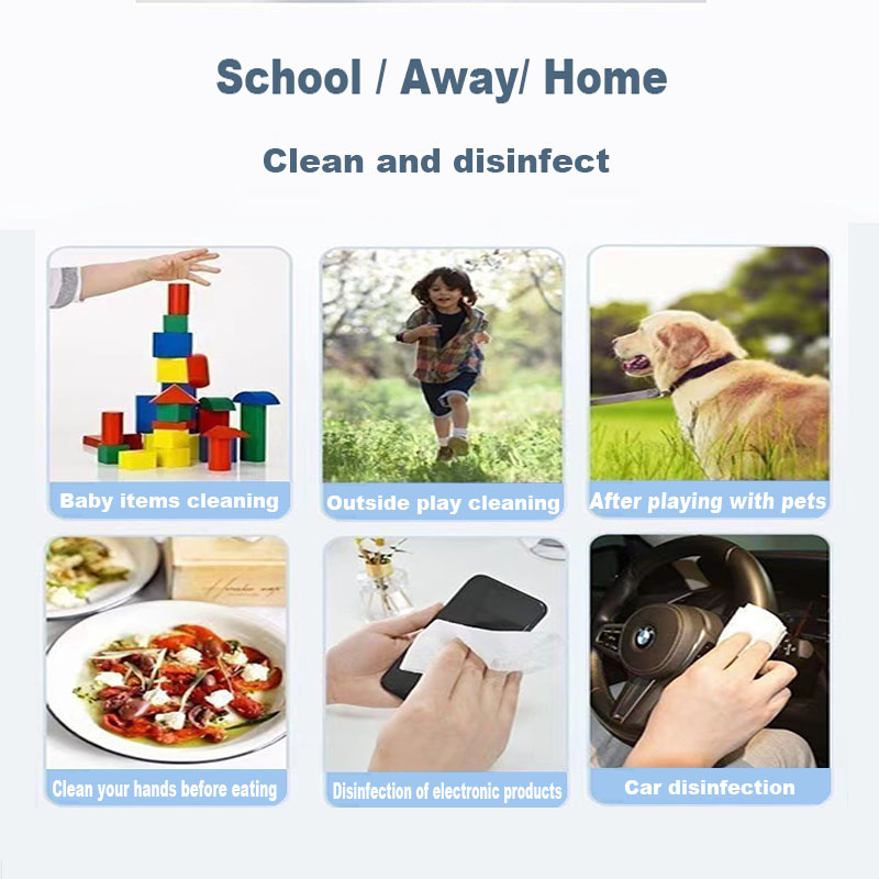 80 PCS - Toalhetes com álcool 75%, solução de higienização portátil: toalhetes para animais de estimação de desinfecção eficaz, proteção antiviral para U em movimento