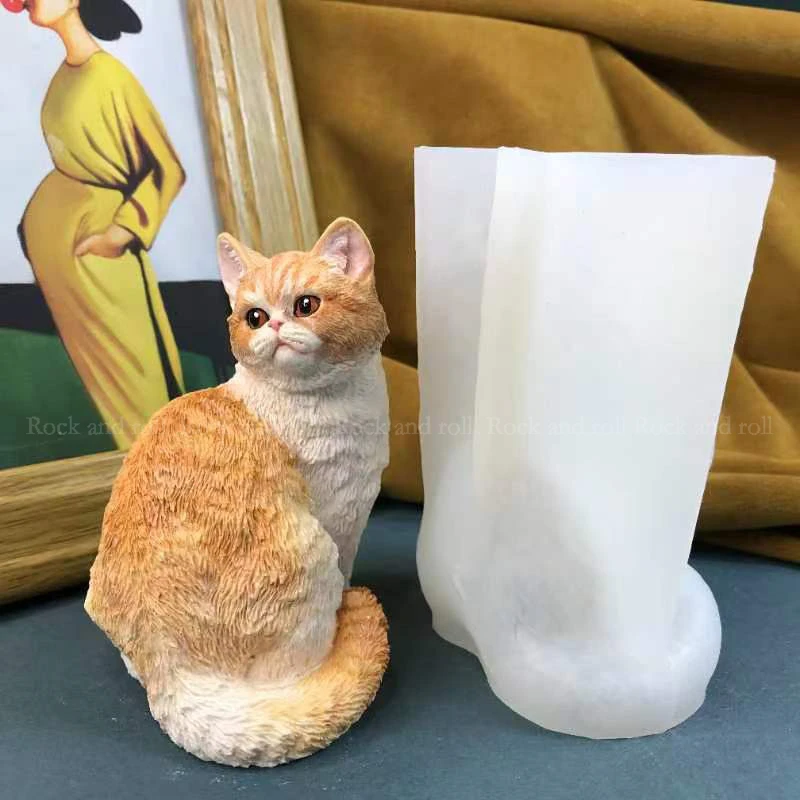 Plester cetakan silikon dekorasi membuat Garfield plester aromaterapi bentuk DIY buatan tangan hadiah cetakan Resin epoksi