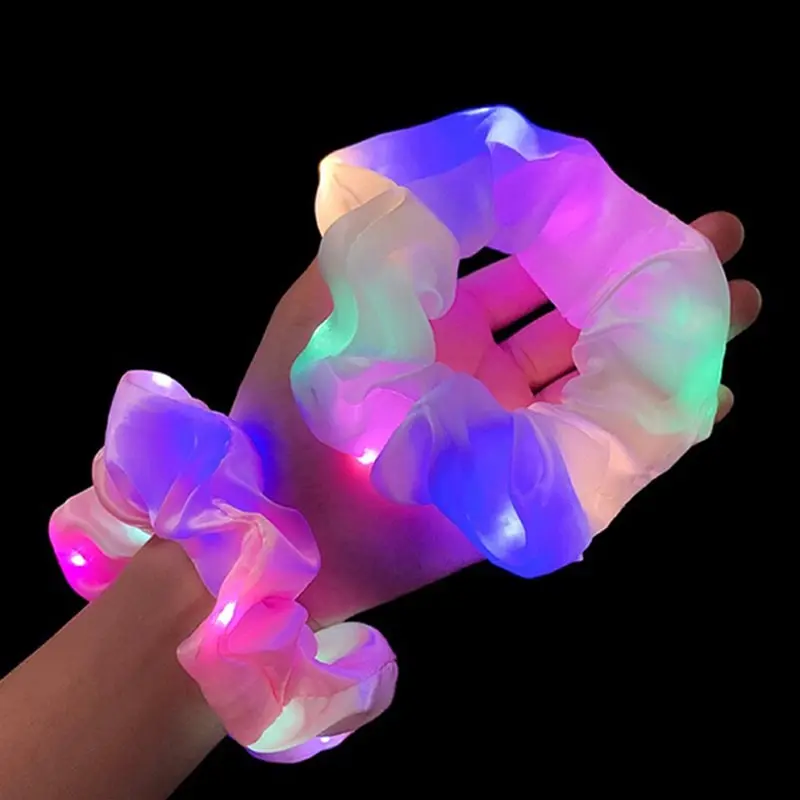 Diadema de salchicha LED que brilla en la oscuridad para niñas, accesorios para el cabello de cola de caballo luminosos grandes, fiesta elegante, cumpleaños, regalo de Halloween