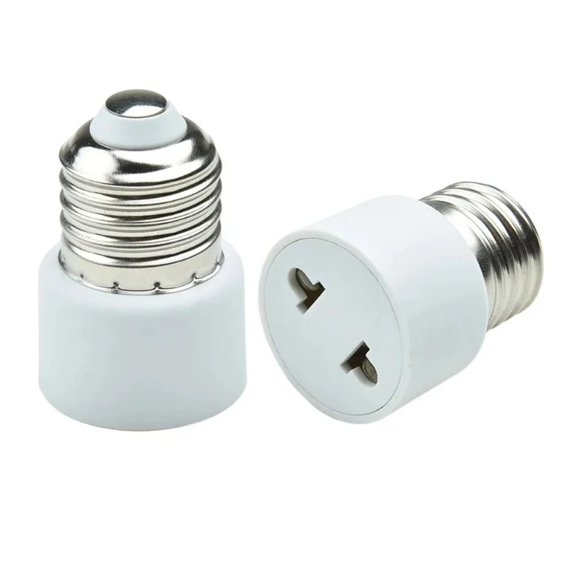 Venta caliente práctico blanco E27 enchufe bombilla soporte accesorio bombilla Base adaptador lámpara enchufe U S/UE