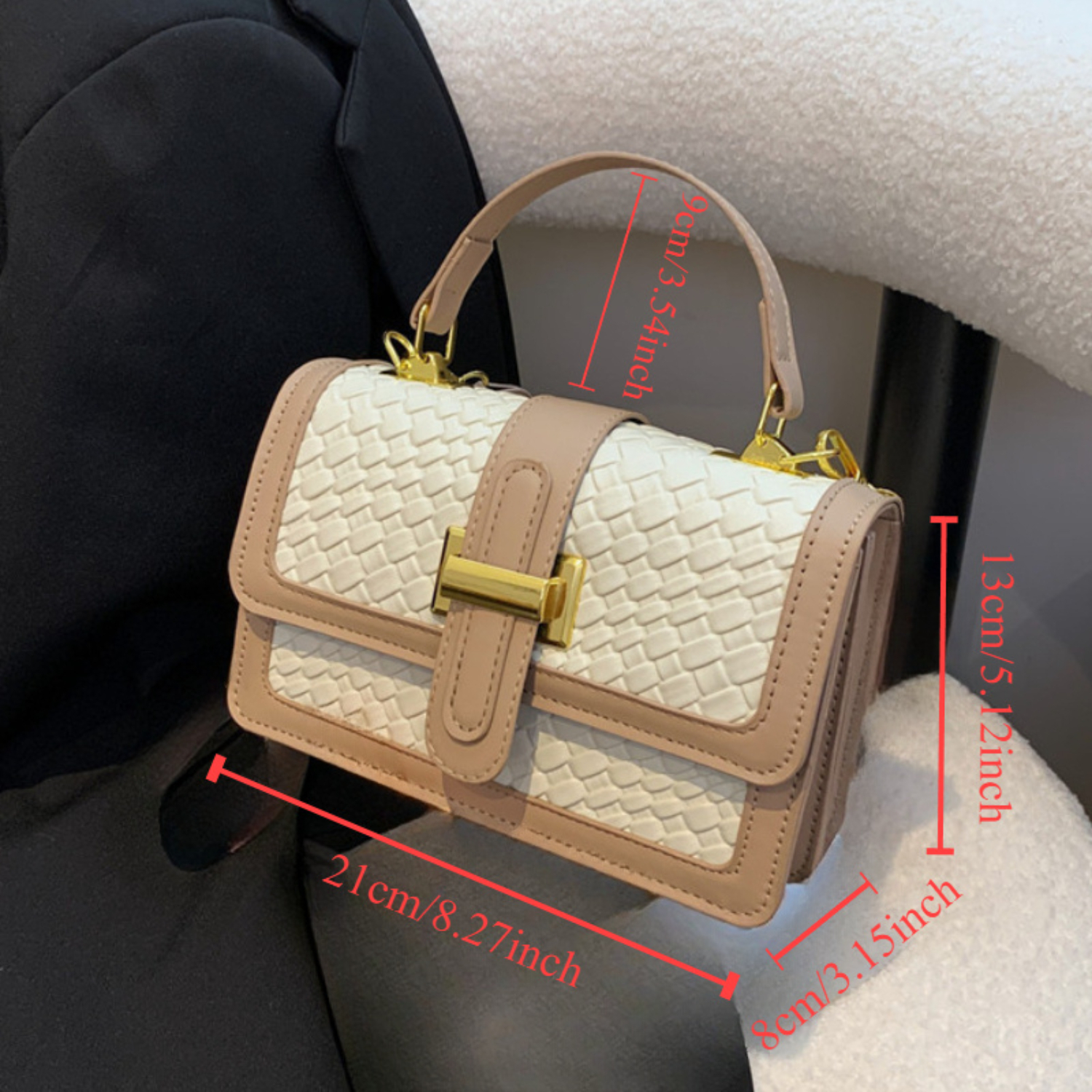 กระเป๋าสะพายข้างผู้หญิงหนัง PU สุดหรู เนื้อย้อนยุค ดีไซน์เรียบง่ายทันสมัย คละสี