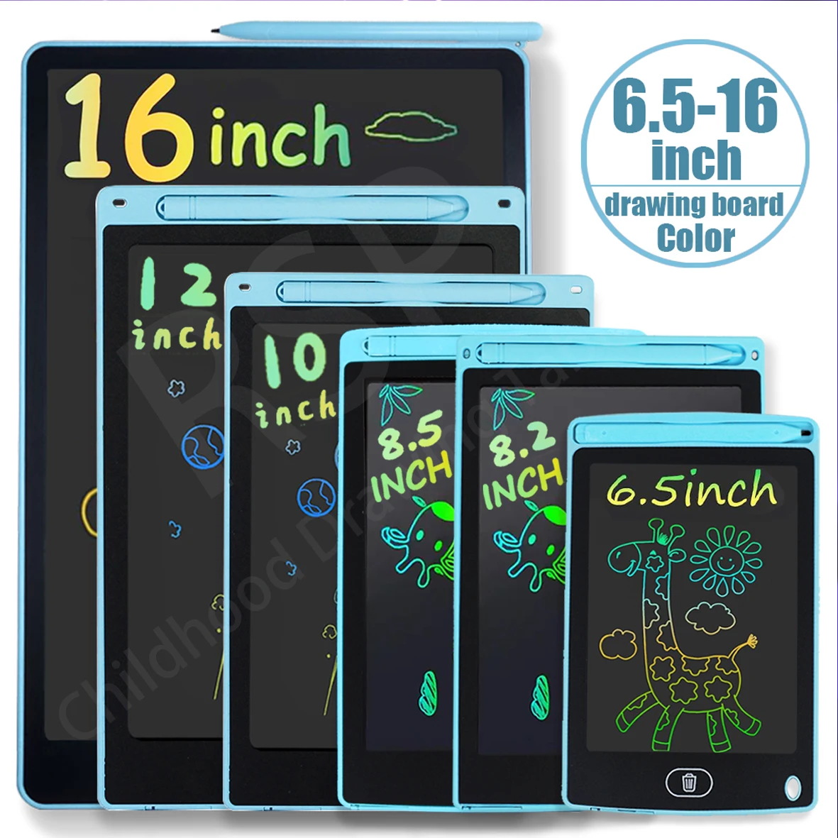 Tavoletta grafica LCD da 16/12/10/8.5/8.2/6.5/4.5 pollici, tavoletta grafica a colori, 3-4 5 6 7 8 anni regali di compleanno per bambini/Natale/giocattoli da viaggio