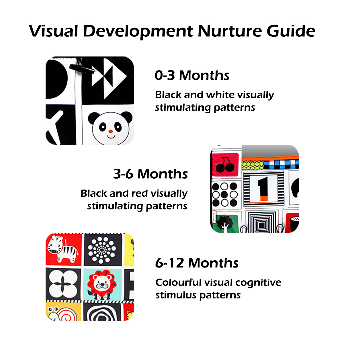 Black and White Newborn Mirror Toys Baby Tummy Time for Babies Montessori Development Crawl High Contrast Activity Sensory Toy