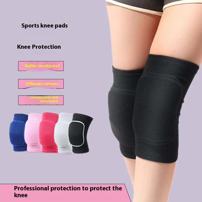 Rodilleras de esponja engrosadas para calor, voleibol, danza, arrodillado, prevención de colisiones, práctica y deportes.