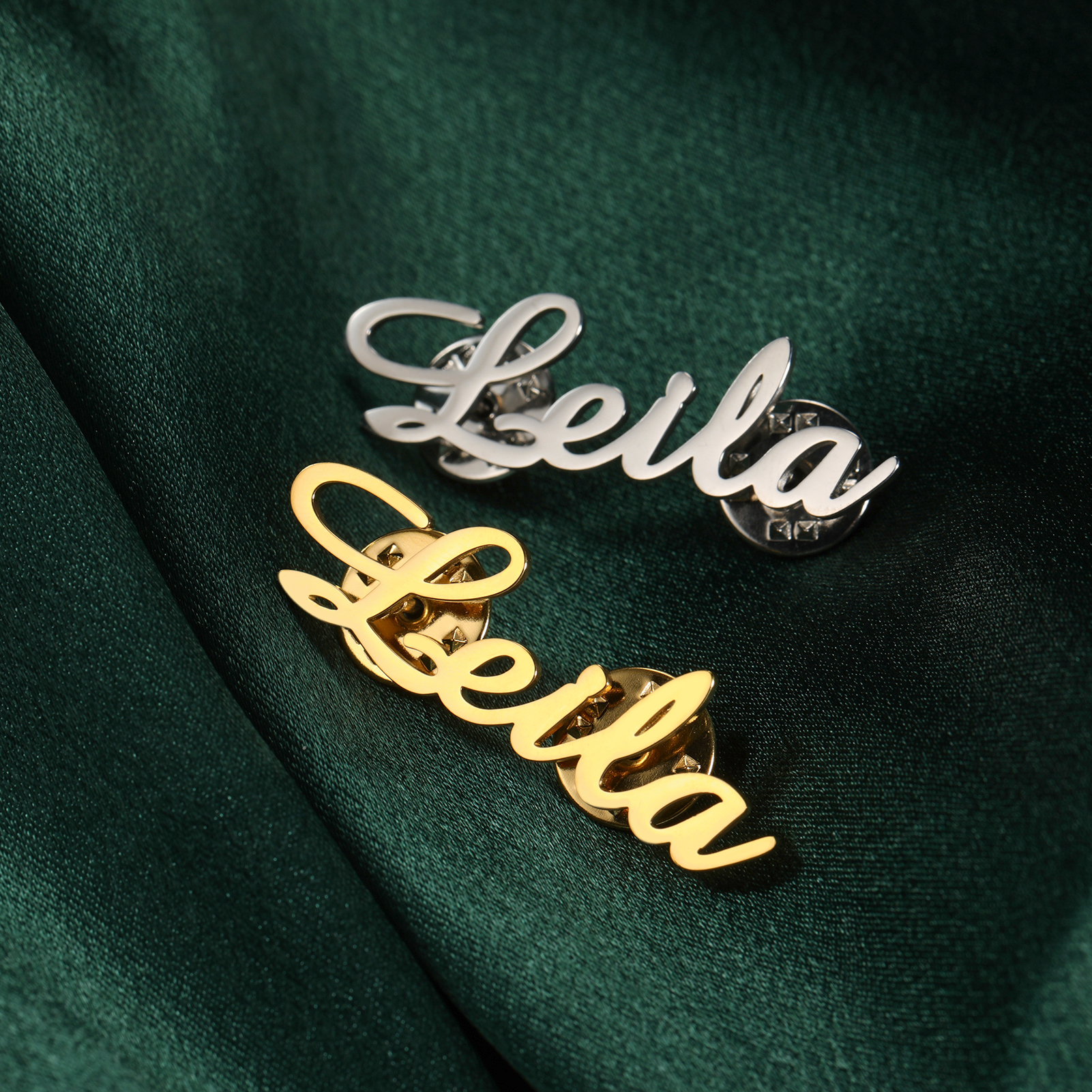 Broche con nombre personalizado, accesorios de acero inoxidable, logotipo personalizado, alfileres personalizados para bebé, joyería, insignia para hombres y mujeres, regalo de cumpleaños