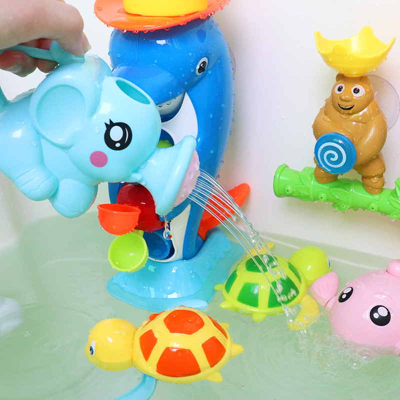 Juguete de baño para bebé, baño, lindo elefante, ducha, natación, rociador de agua, nubes, ducha, juguete de baño para niños, juguete para jugar en el agua