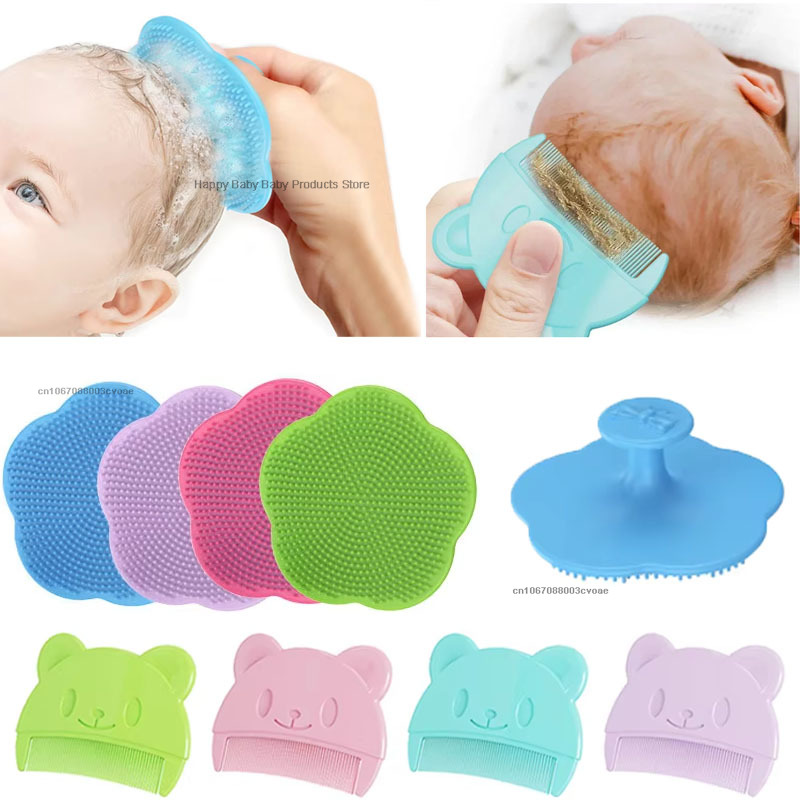 Neue Baby Pflege Zubehör Fetal Kopf Fett Kamm Infant Bade Weichen Kamm Neugeborenen Haar Reinigung Liefert Infant Kamm Kopf Massager