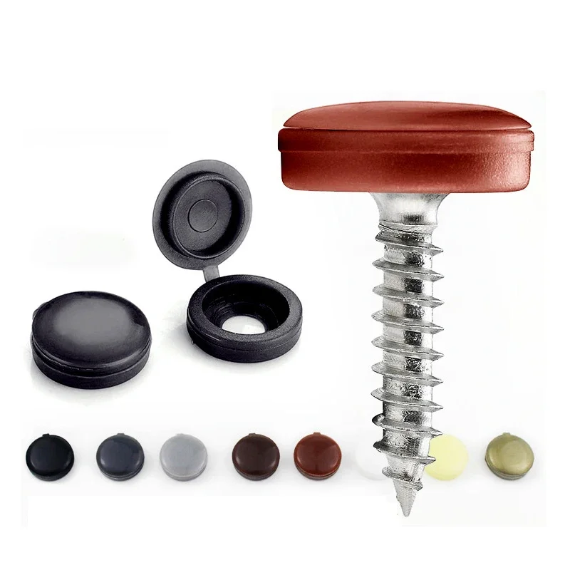 10/50/100 Uds tapa de tornillo de plástico con bisagras tuercas plegables botón de tapa de fijación protectora para tuercas decorativas de coche pernos Hardware