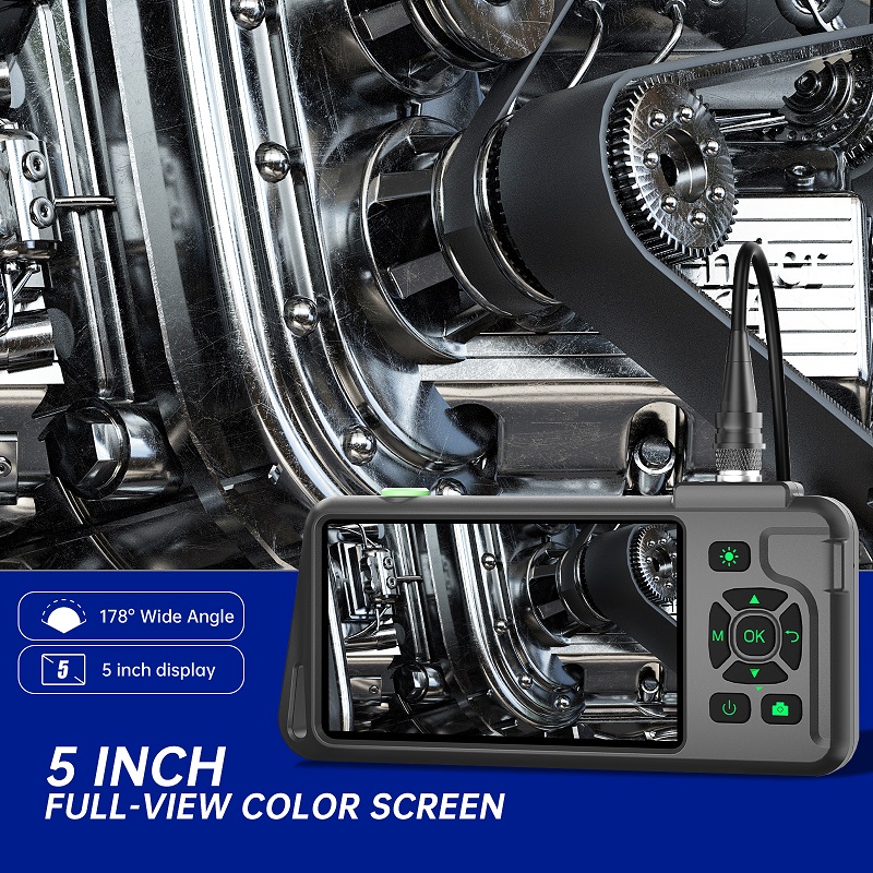 5''IPS Screen Industrial Endoscope Camera 1-15M HD1080P Single Dual Triple Lens HD1920 5.0MP Autofocus Pipe Inspection Borescope