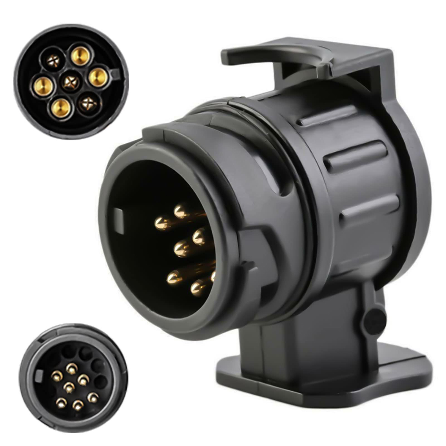 13 Pin to 7 Pin Trailer Adaptor Caravan Truck Towbar Car Towing Plug Adapter 12V Waterproof Electric Socket Converter Connector