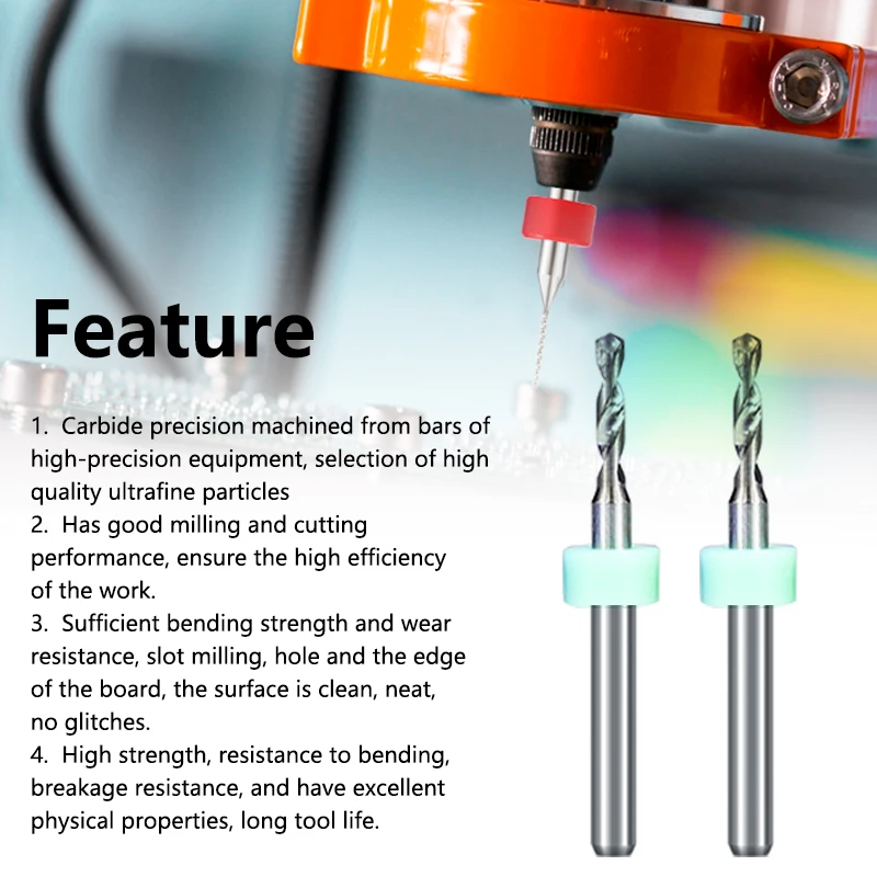 XCAN 10 Chiếc 2.1 Sang 3.0Mm PCB Bộ Mũi Khoan Cho Khoan In Bảng Mạch Carbide Máy CNC mini Khoan